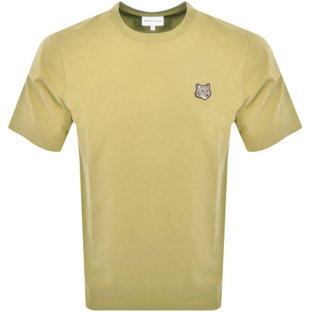 Maison Kitsune Fox Head T Shirt Green | Mainline Menswear us